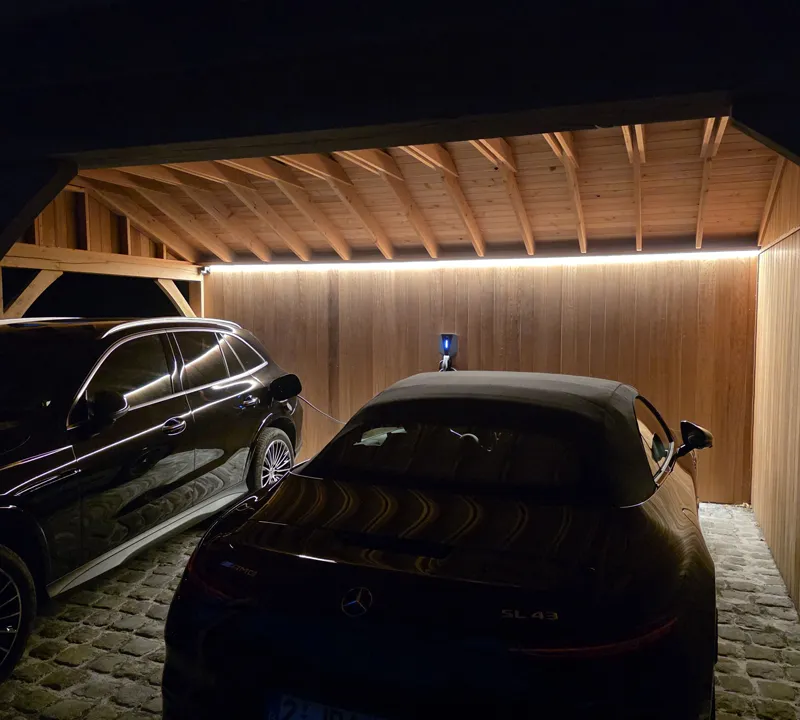 Elairage d'un carport